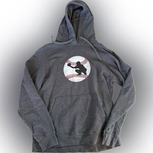 Men’s gray baseball‎ / catchers hoodie with front pocket - medium